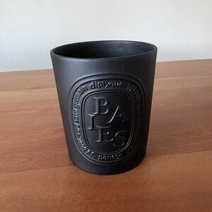 Empty Diptyque Matte Black Baies Candle Holder